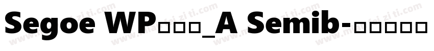 Segoe WP兰亭黑_A Semib字体转换